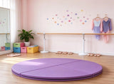 Lightweight Foldable Pole Dance Mat, 2" T x 5' W Pole Crash Mat for Home Use, Light Purple 05840960