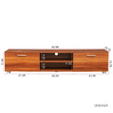 Walnut TV Stand for 70 Inch TV Stands, Media Console Entertainment Center Television Table, 2 W33128757