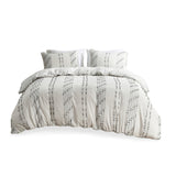 Full/Queen 3 Piece Cotton Jacquard Duvet Cover Set B03596505