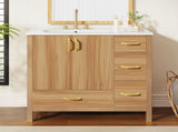 36" Wood Bathroom Vanity with Solid Wood Frame, 2 Soft Close Doors, 4Soft Close Drawers, Adjustable N729P321351N