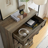 Modern 6 Drawer Dresser, Dressers for Bedroom, Tall Chest of Drawers Closet Organizers & Storage W2275P149120