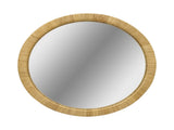 36" Dia Natural Rattan Round Wall Mirror B035P437550