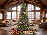 9 FT Pencil Artificial Christmas Tree Pre-Lit 550 LED Lights, 9 Lighting Modes 2 Colors, PE PVC 48121167