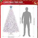 6 FT Pre-lit Artificial Christmas Tree, Xmas Tree Hinged Branches with 300 Cold/Pink/Warm 28553387
