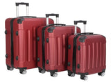 3-in-1 Portable ABS Trolley Case 20" / 24" / 28" Wine Red 20888432