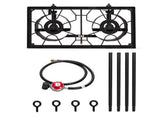 Outdoor Camp Stove High Pressure Propane Gas Cooker Portable Cast Iron Patio Cooking 01255491
