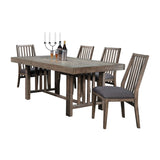 ZNTS Wooden Side Chairs 2pc Set Padded Fabric-Covered Seats Natural Weathering Look Dining Room Furniture B01151372