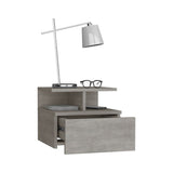 Adele Floating Nightstand with Drawer and Open Storage Shelves B200P173189