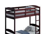 Twin Over Twin Transitional Bunk Bed Arch Design Espresso Finish B2741P590603