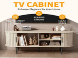 TV Stand, 47" Modern TV Console Table with Storage Compartment and Sliding Door, Gaming W2641P442533