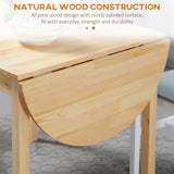 55" Wood Folding Dining Table/Small Sized Dining Table 89759556