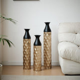Floor Metal Vases Decorated White Metal Set of 3 gorgeous home decoration large glazed metal W2796P234276