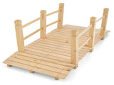 5 Feet Wooden Garden Bridge - 100% Fir Wood Construction, Easy Assembly with Hardware, Ideal for 00678135