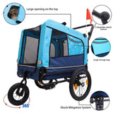 2-in-1 Bike Trailer & Push Cart for Pets - Detachable Bike Hitch & Push Handle Included W1364133910