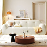 U_Style 85.8" Wide Chenille Fabric 3-Seater Sofa Tufted Style, Full Sponge Compression Design, N711P281401A