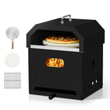 ZNTS Outdoor Pizza Oven 4 in 1 Wood Fired 2-Layer Detachable Outside Ovens with Pizza Stone, Cooking 17661763