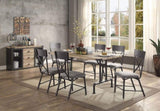 Grey and Sandy Black Side Chair with X-Shape Back B062P189188