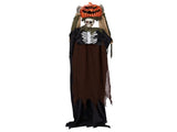 5.6ft Halloween Decorations Outdoor Life Size Animatronics Ghost with Pumpkin Head, Sound-Actived 09096478