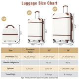 Hardshell Luggage Sets 3 Pieces 20"28" Luggages and Cosmetic Case Spinner Suitcase with TSA Lock N732P171585K