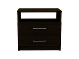 Nightstand 20"H, Two Drawers, One Shelf, Superior Top, Black B097133152