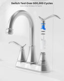 Bathroom Faucet Brushed Nickel with Pop-up Drain & Supply Hoses 2-Handle 360 Degree High Arc Swivel 24866386