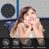 ZNTS 8ft Blue Outdoor Toddler Trampoline with Enclosure Safety Net Jumping Fun Trampoline, heavy-duty 06210990