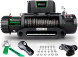 ZNTS STEGODON New 13000 LBS Electric Winch T3,12V Synthetic Rope with Wireless Handheld Remotes and Wired W121842979