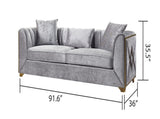 Velencia Modern Style Sofa made with wood in Silver B009139136