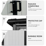 5x3FT Outdoor Storage Shed Waterproof Resin Cabinet with Lockable Doors for Bikes and Patio 81810848