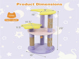 29" Moon & Star Cat Tree with 4 Levels, Jute Scratching Posts & Anti-Tipping Device for Kittens & 17222653