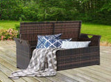 106*52*46cm Iron Frame Can Accommodate Brown Gradient Footstool Locker Rattan Locker 57830251