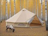 5M Pyramid Cotton Camping Tent, Waterproof Luxury Glamping Tent for Family Picnic & Gathering 57056596