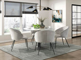 Beige Velvet Fabric Upholstery Side Chairs 2pc Set Black Metal Legs Modern Home Furniture B011P243653