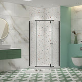 Pivot shower door, with 1/4" tempered glass, 34.75 in. x 72 in. Frameless Neo-Angle Pivot Shower W2122131070