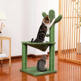 ZNTS Cat Tree Scratcher Cactus With Cat Scratching Post Hammock Interactive Ball Green 29427516