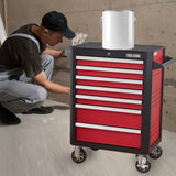 7-Drawer Rolling Tool Chest with Locking Wheels & Drawers, 18.5" D x 28" W x 39.5" H Mobile Tool W3037P309489