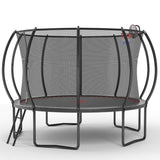 YC 12FT trampoline Pumpkin- ladder-Black Red W550P297166