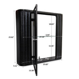 Wall-Mounted Bathroom Cabinet with Mirror, Metal Framed Mirrored Door Medicine Cabinet, 2 Inner W3122P272885