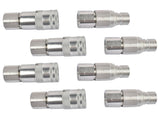 4 Sets 1/2" Flat Face Hydraulic Coupler Quick Connect Fit for Bobcat 16028 72097340