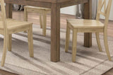 Casual Buttermilk Finish Side Chairs Set of 2 Pine Veneer Transitional Double-X Back Design Dining B01143555
