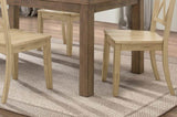 ZNTS Casual Buttermilk Finish Side Chairs Set of 2 Pine Veneer Transitional Double-X Back Design Dining B01143555