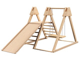 4-in-1 Juniper Indoor Play Gym - Jungle Gym Playset with Baby Swing, Slide, Ladder, and Climbing W2644P233324