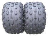 Pair of ATV Go Kart Tires 145/70-6 Rated Black rubber Depth 5 mm 61419693