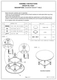 ZNTS Light Grey Dining Table Round Dining Table 1pc Table Only Open Shelf Acacia Veneer Dining Room B011P193975