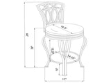 Black Swivel Bar Stool with Upholstered Seat B062P145672