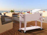 80QT Pink Patio Rolling Cooler 89992775