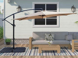 10ft Outdoor Hanging Offset Cantilever Umbrella with Crank - Tan 56266234