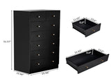 Black particleboard with a textured melamine finish, 66*40*131cm, 52 drawer cabinet, matte gold 82478082