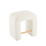 24'' Boucle stool Set of 2,Dining Chairs for Home Kitchen Island,White N780P187017K