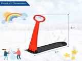 Safe Kids Snow Scooter - Raised Anti-Slip Spots, Directional Bottom, Easy Steering & Balance-Red 39280768